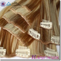 Wholesale 5A Grade Blonde Color Body Wave Clip In Virgin Brazilian Remy Human Hair Extensions